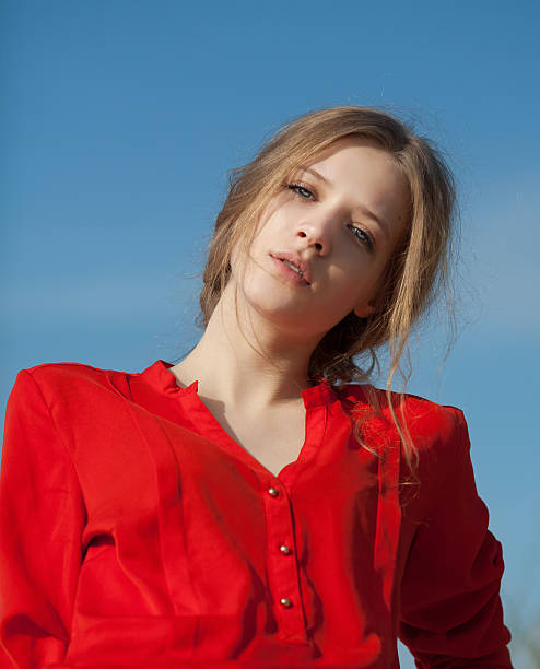 Portrait of beautiful girl stock photo