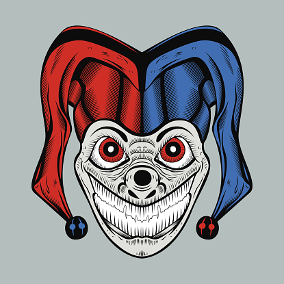 Illustration Of Evil Clown In Colored Cap Stock Illustration - Download Image Now - Clown, Spooky, Cap - Hat - iStock Illustration Of Evil Clown In Colored Cap Stock Illustration - Download Image Now - Clown, Spooky, Cap - Hat - iStock