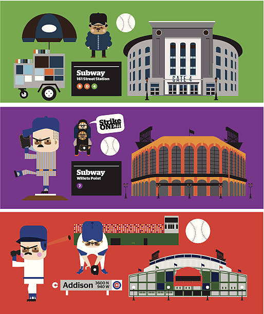 ilustrações de stock, clip art, desenhos animados e ícones de estádio de basebol - baseball baseball diamond stadium hot dog