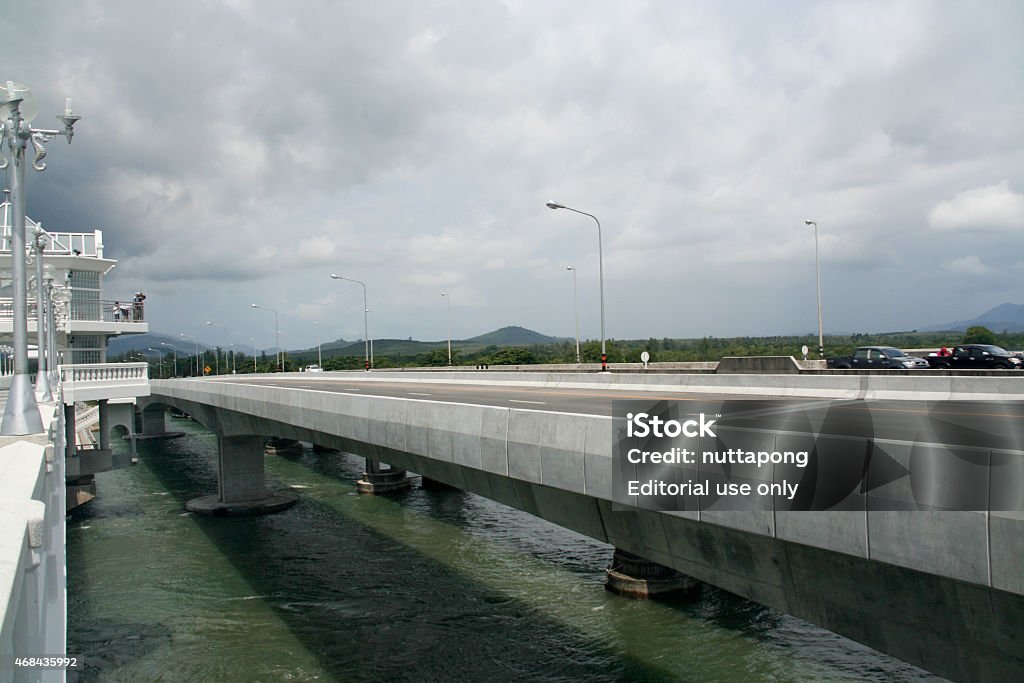 Sarasin Bridge Phuket, Thailand - October 29, 2011: The Sarasin Bridge connect Phang Nga province to Phuket. Thailand.  2015 Stock Photo