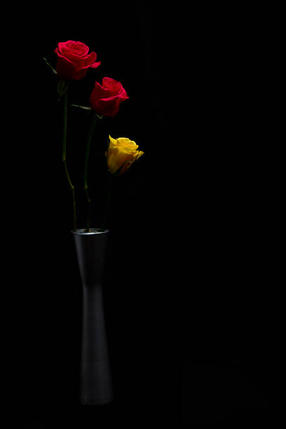 istock Yellow and red roses in vase 468436243