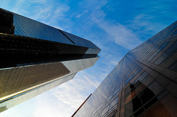 Reflecting Skyscrapers Reach for the sky. stock photo