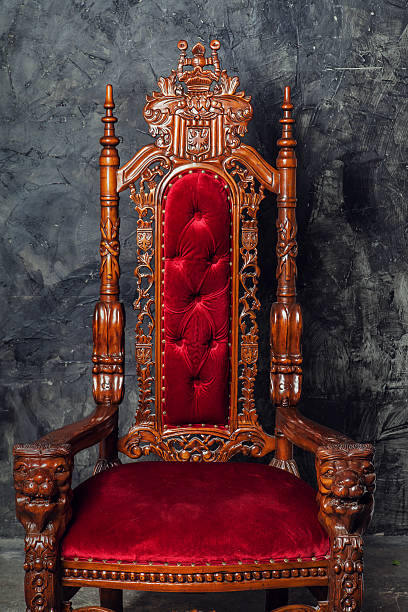istock Luxurious antique armchair with gothic ornament 468441340