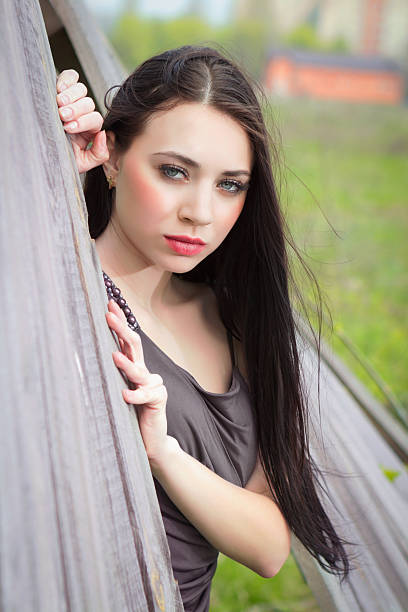 istock Portrait of pretty brunette 468444593
