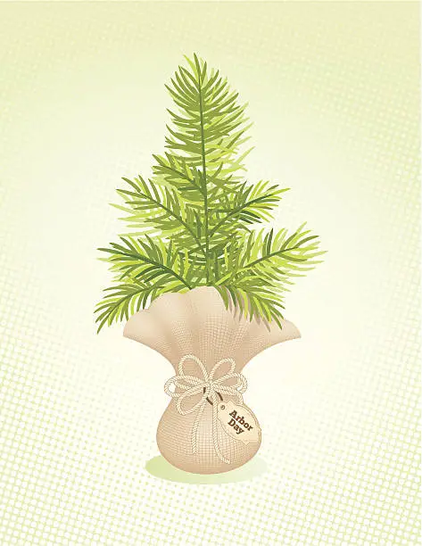 Vector illustration of Arbor day Tree Seedling Icon