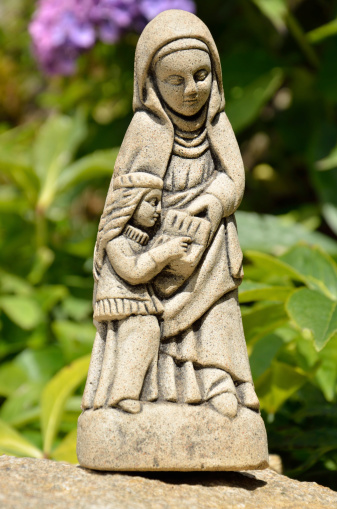 Statue of Saint Anne instructing her daughter, the Virgin Mary