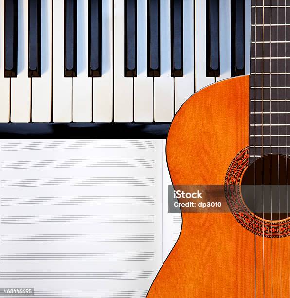 Foto de Violão Piano E Pontuação e mais fotos de stock de Piano - Piano, Violão, Arte