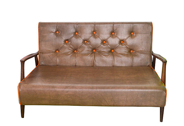 istock Classic Brown leather armchair isolated 468446788