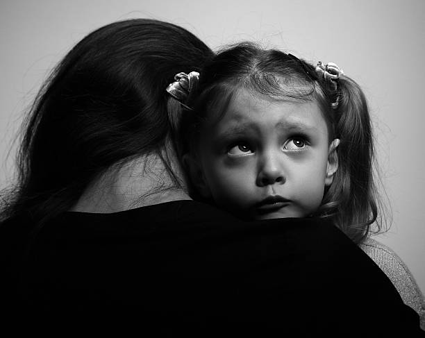 Close between loving supporting mother and sad daughter