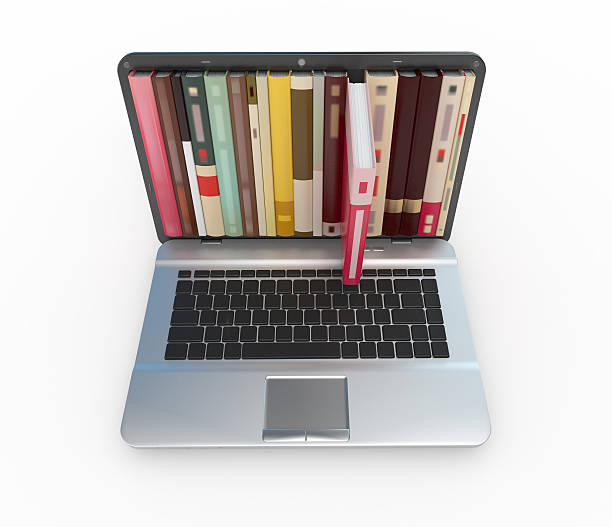 istock Stock photo of e-books in laptop computer. 468450104