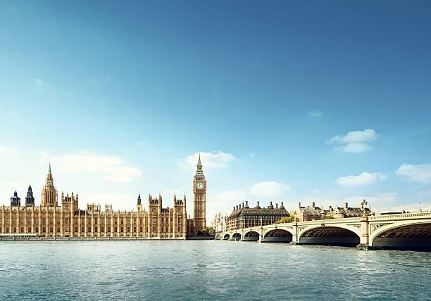 Big Ben in sunny day, London stock photo