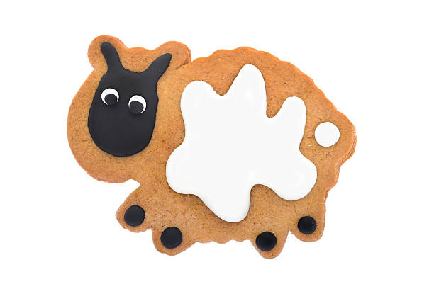 Gingerbread cow isolated on white stock photo