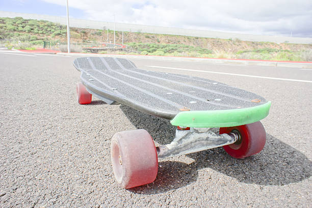 istock Vintage Style Longboard Black Skateboard 468452587