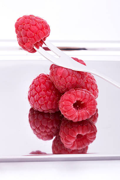 raspberry  on white background