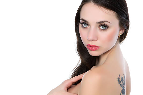 istock Sexy naked brunette 468453617