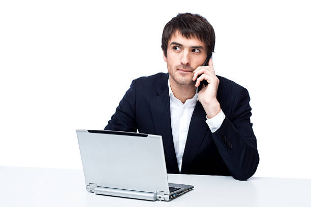 istock businessman with laptop isolated on white 468453729