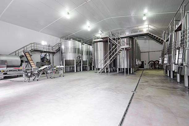 istock modern wine cellar with stainless steel tanks 468454102