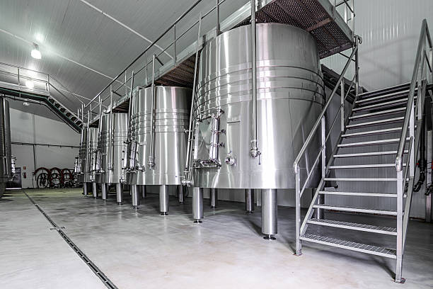 istock modern wine cellar with stainless steel tanks 468454120