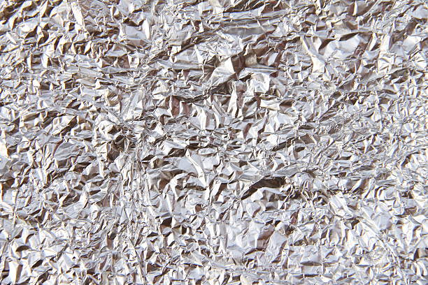 istock Crumpled aluminum foil 468454132