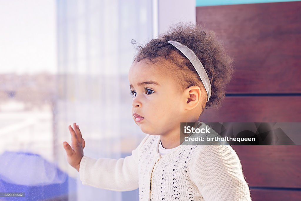 Happy Mixed Race Toddler Girl 2015 Stock Photo