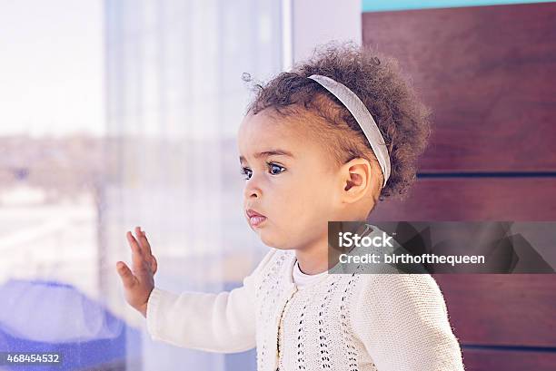 Happy Mixed Race Toddler Girl Stock Photo - Download Image Now - 2015, 6-11 Months, African Ethnicity