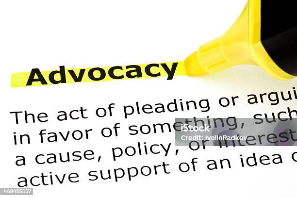 Advocacy Definition Stockfoto und mehr Bilder von Mithilfe - Mithilfe, Textmarker, Abmachung