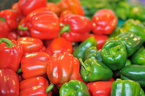 istock Fresh healthy bio red and green paprika 468457710