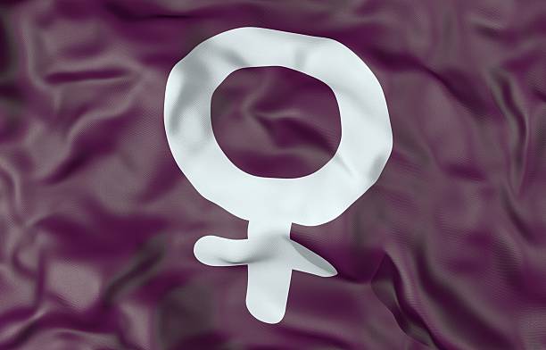 istock Women symbol flag 3d illustration 468459000