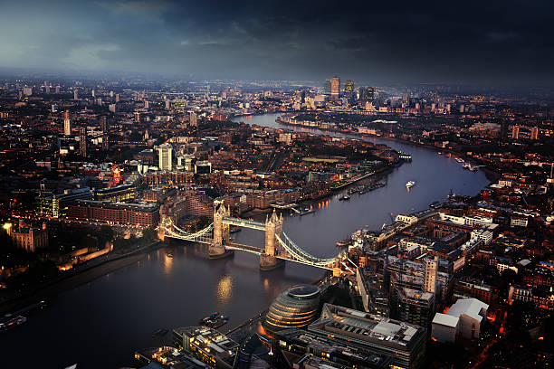 istock London aerial view with Tower Bridge, UK 468459808