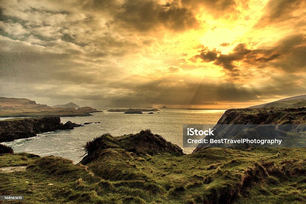 Tramonto a Valentia isola, Anello di Kerry - Foto stock royalty-free di 2015