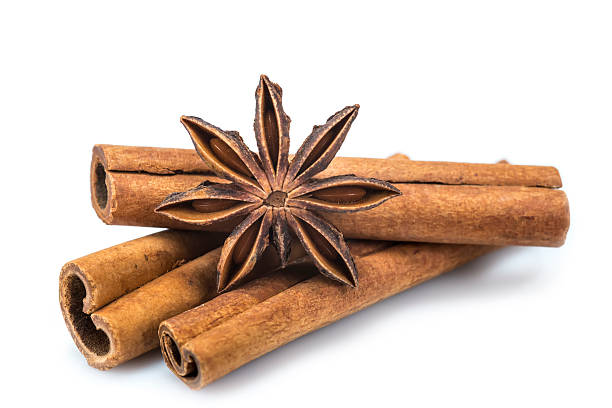 Cinnamon and star anise stock photo