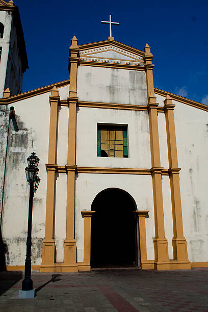 istock Church facade with cross on steeple 468465753