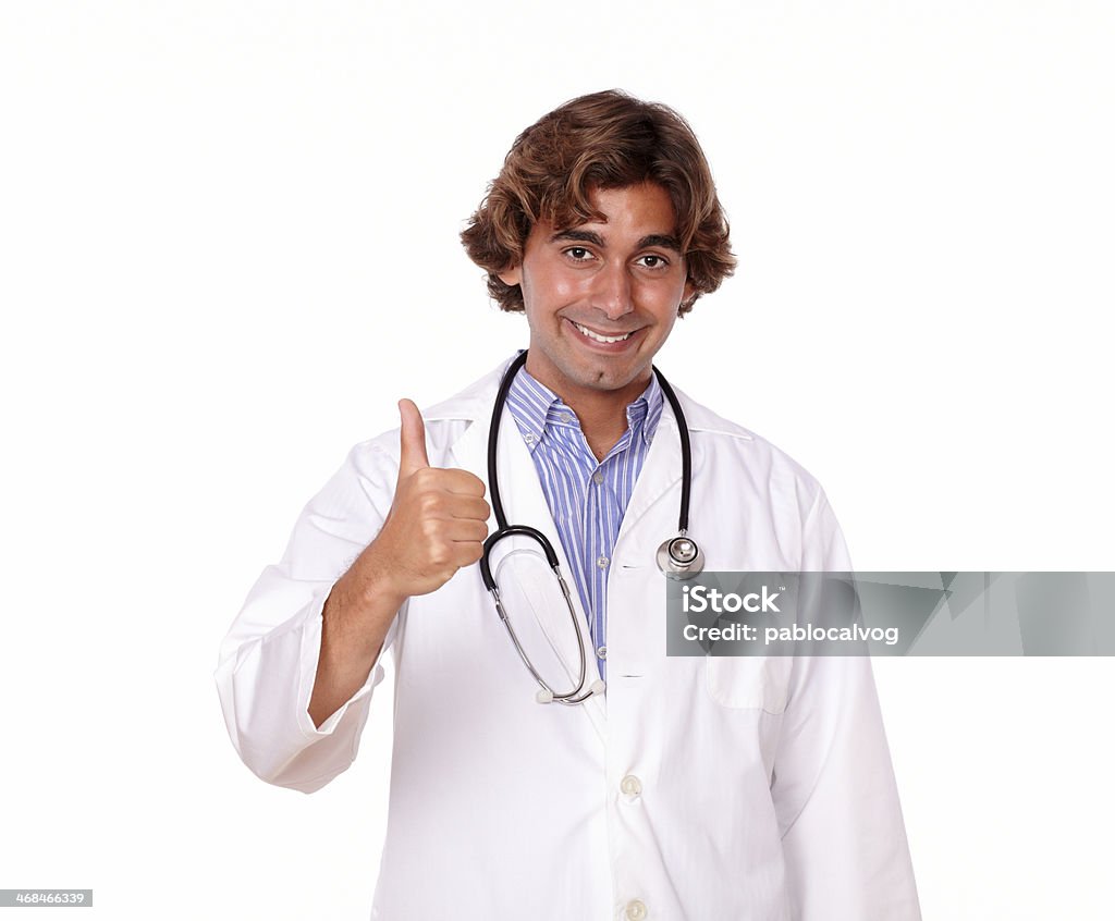 Sorridente elegante médico mostrando Sinal de ok - Royalty-free Adulto Foto de stock