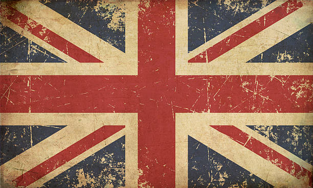 ilustraciones, imágenes clip art, dibujos animados e iconos de stock de reino unido bandera de pantalla plana - british flag flag british culture old fashioned
