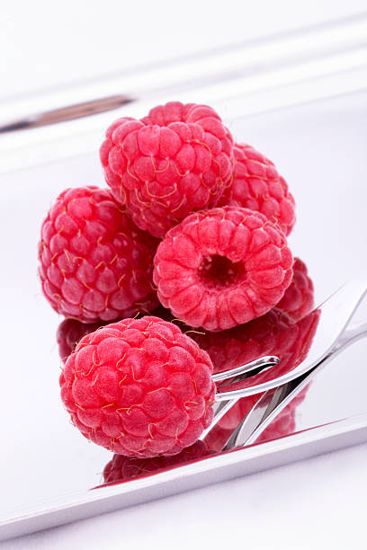 raspberry  on white background