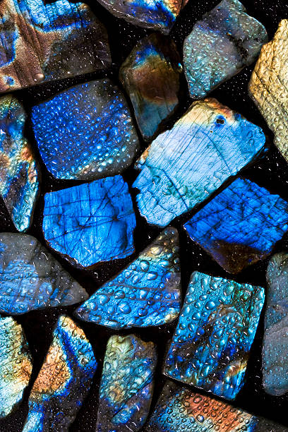 istock Wet colorful labradorite gem stones. 468467103