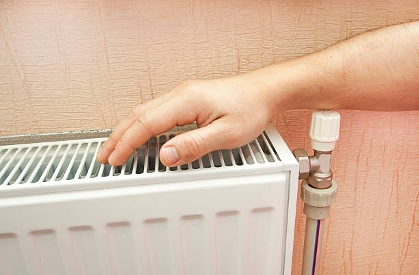 istock Check of heating of a radiator 468467784