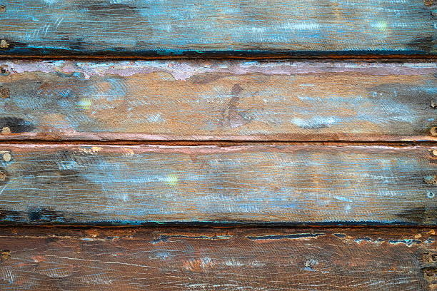 istock Old blue wooden board background. 468468433