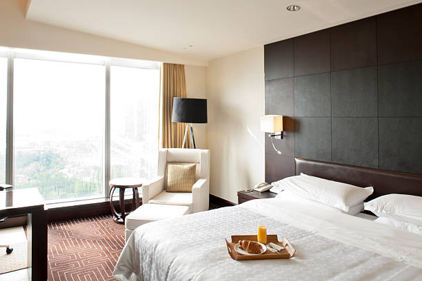 istock Breakfast in bed at a hotel room 468468459