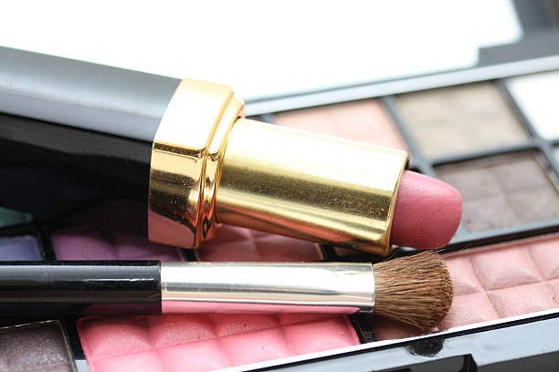 istock eye shadow palet with lipstick and brush 468470293