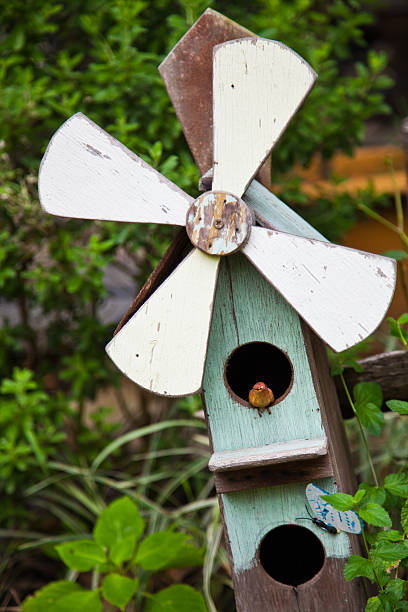 istock Wooden Windmill Decoration in Garden 468470389
