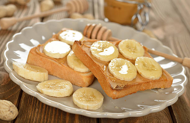 istock Toast with peanut butter and banana 468471182