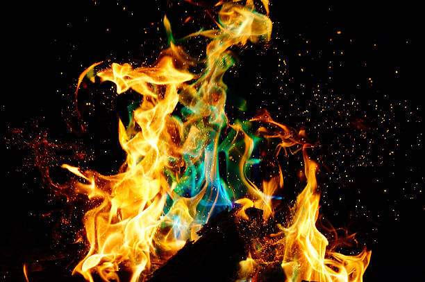 istock Color flames of fire camp 468473135