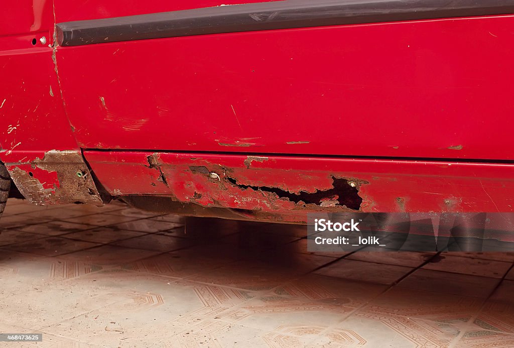 Fragment of an old rusty car Car Stock Photo