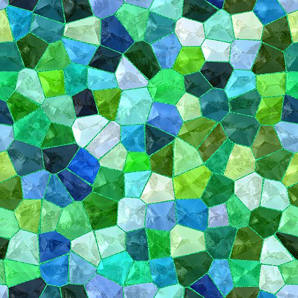 Color tiles seamless mosaic pattern
