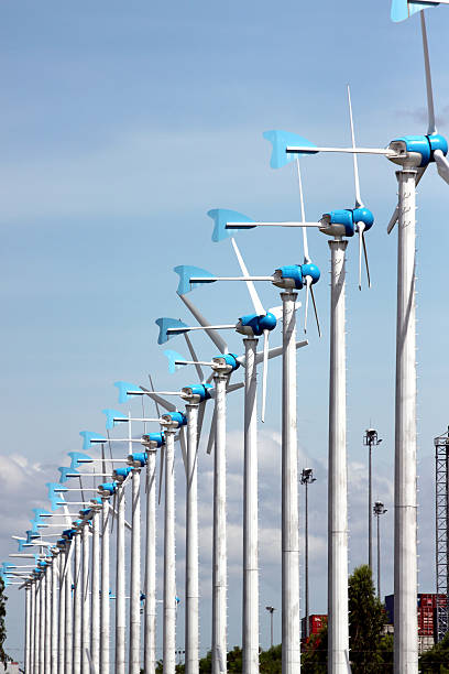 Many of Wind turbines.