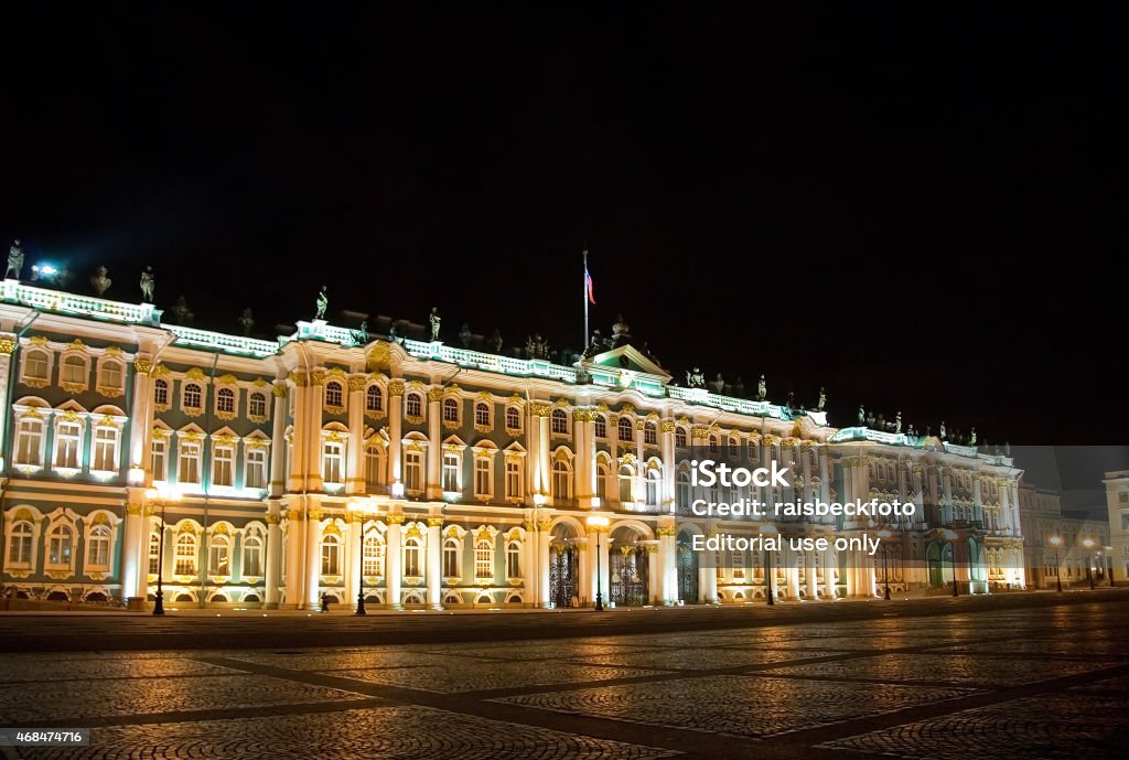 Winter Palace, St. Petersburg / Winter Palace in St. Petersburg St. Petersburg, Russia - April 2, 2009: Winter Palace in St. Petersburg, Russia at night. The Winter Palace was the official home of Russian monarchs until 1917. It now houses the Hermitage Museum and contains one of the world's greatest art collections. 2015 Stock Photo