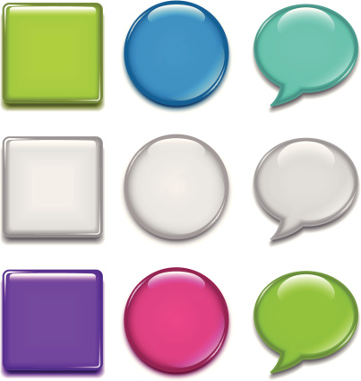 Badge (speech bubbles & rounded square & circle)