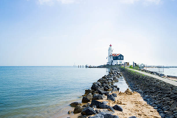 istock road to lighthouse, Marken, the Netherlands 468476339