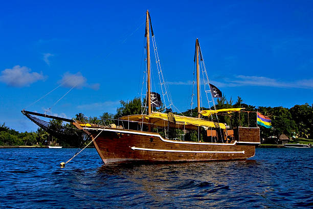 istock pirate boat  and coastline 468477009